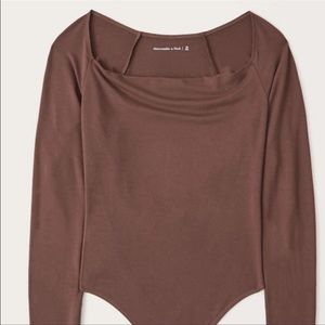 Abercrombie & Fitch - Soft Brown Cowl Neck Bodysuit